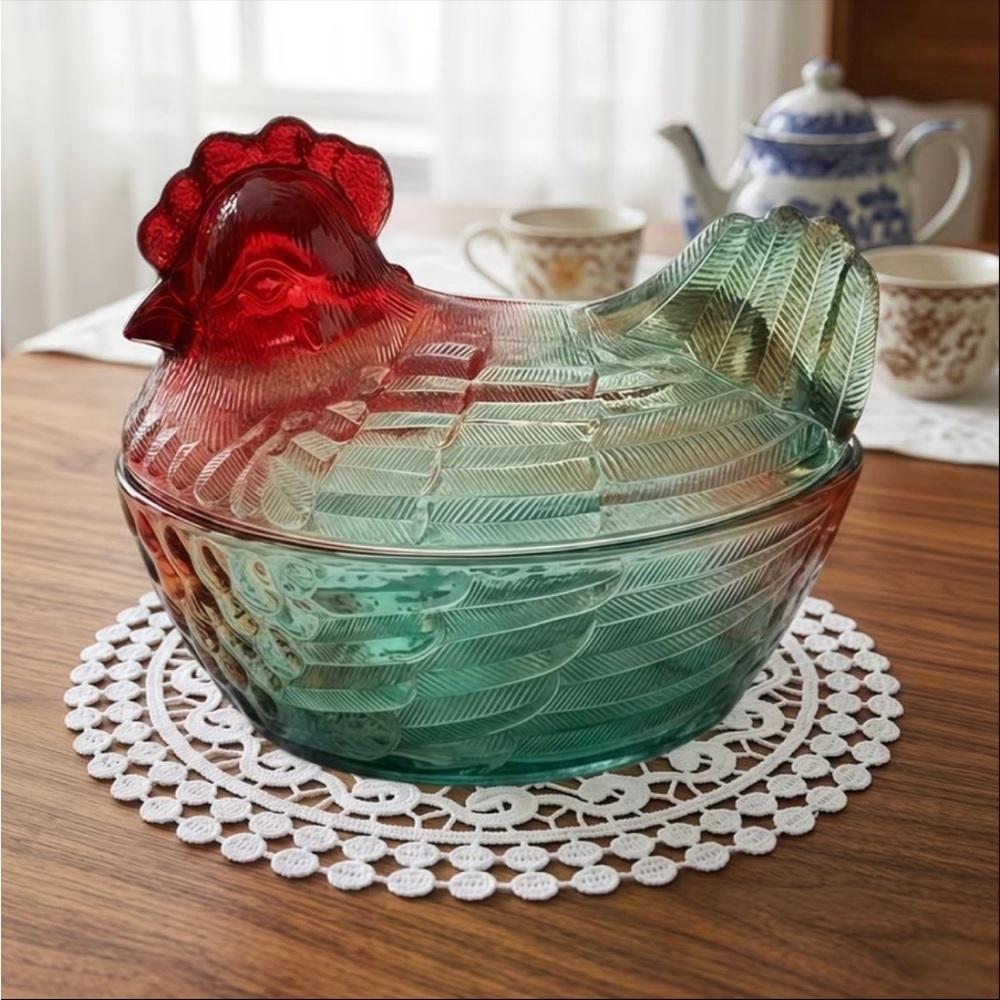 New Multi Colored Hen on Nest